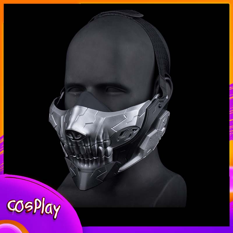 Party Games Good - Rebel Skull Half-Face Mask Halloween Party