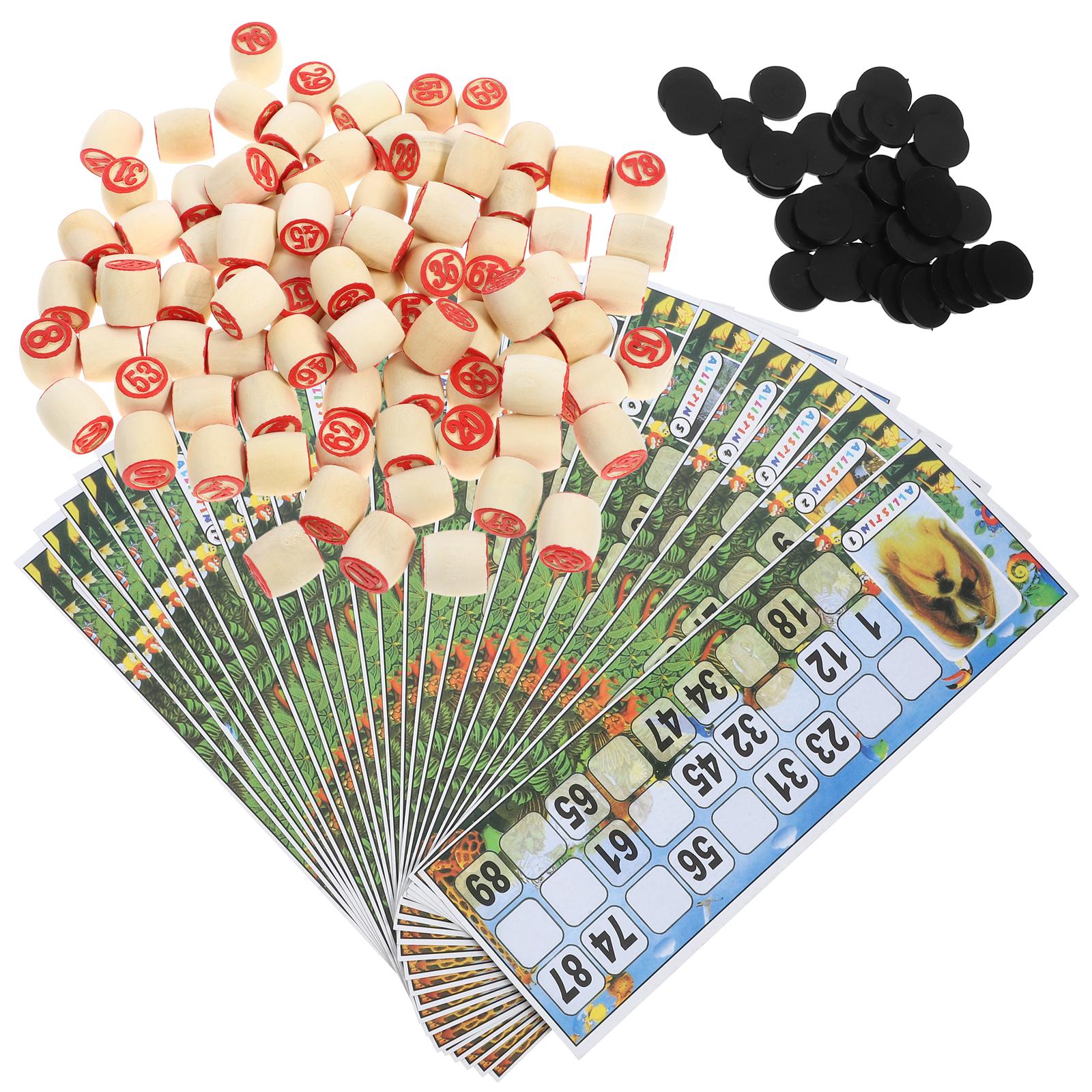 1 set Wooden Number Chess Piec - đánh giá và giá Party Games Bingo