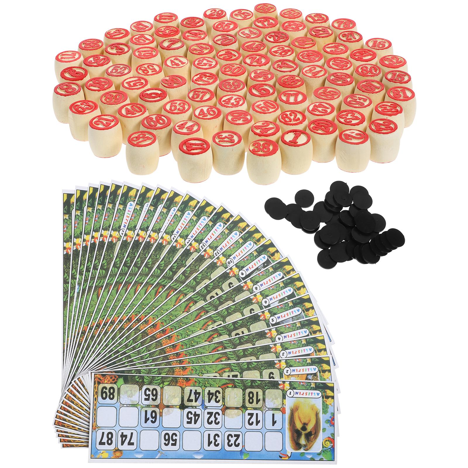 1 set Wooden Number Chess Piec - đánh giá và giá Party Games Bingo