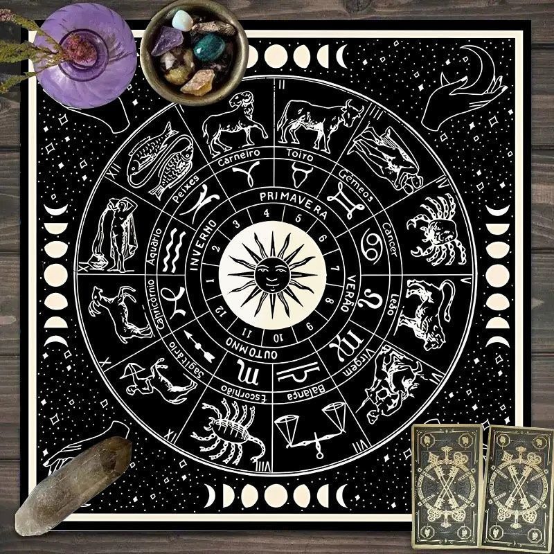Zodiac Pattern Tarot Cloth - S - đánh giá và giá Zodiac Party Games