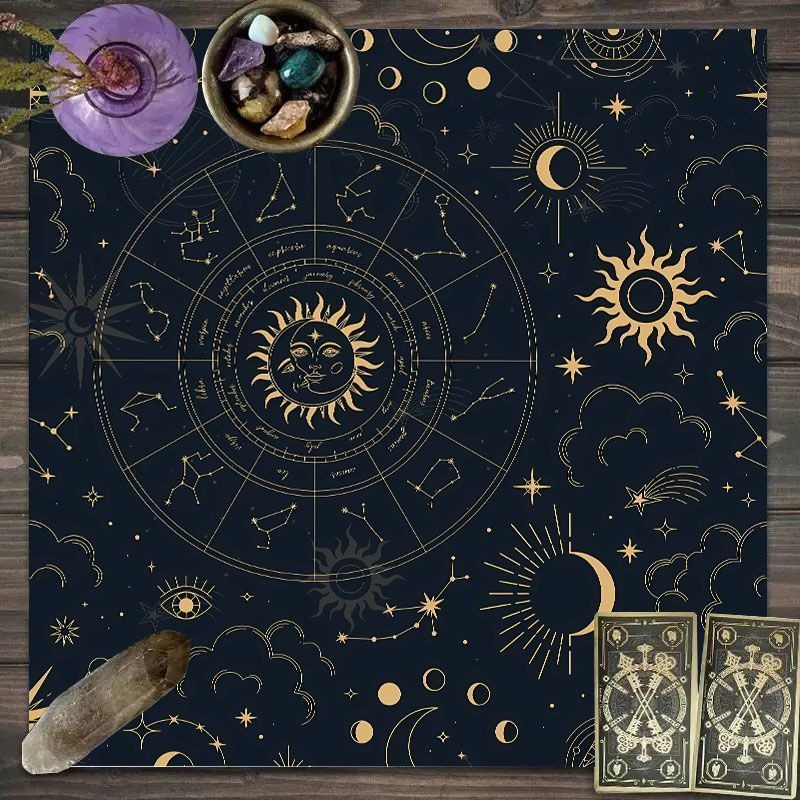 Zodiac Pattern Tarot Cloth - S - đánh giá và giá Zodiac Party Games