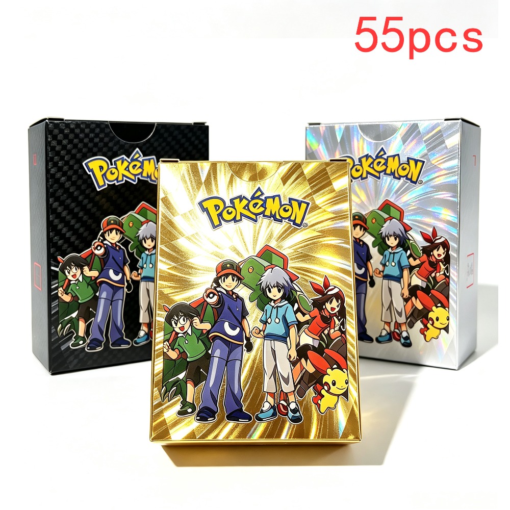 55PCS Pokémon Gold Foil Cards  - đánh giá và giá Party Games In Spanish