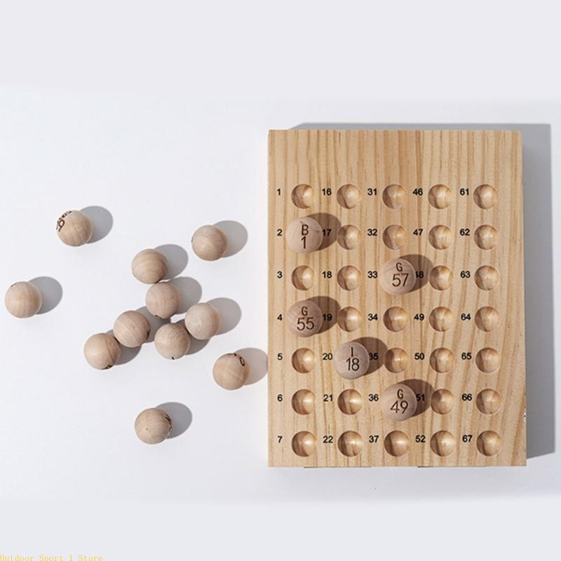 A0KA 75 Chiếc Bóng Bingo Gỗ Tự - đánh giá và giá Party Games Bingo