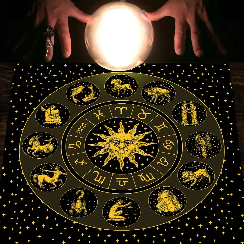 Tarot Cloth Gold Sun Zodiac Ve - đánh giá và giá Zodiac Party Games