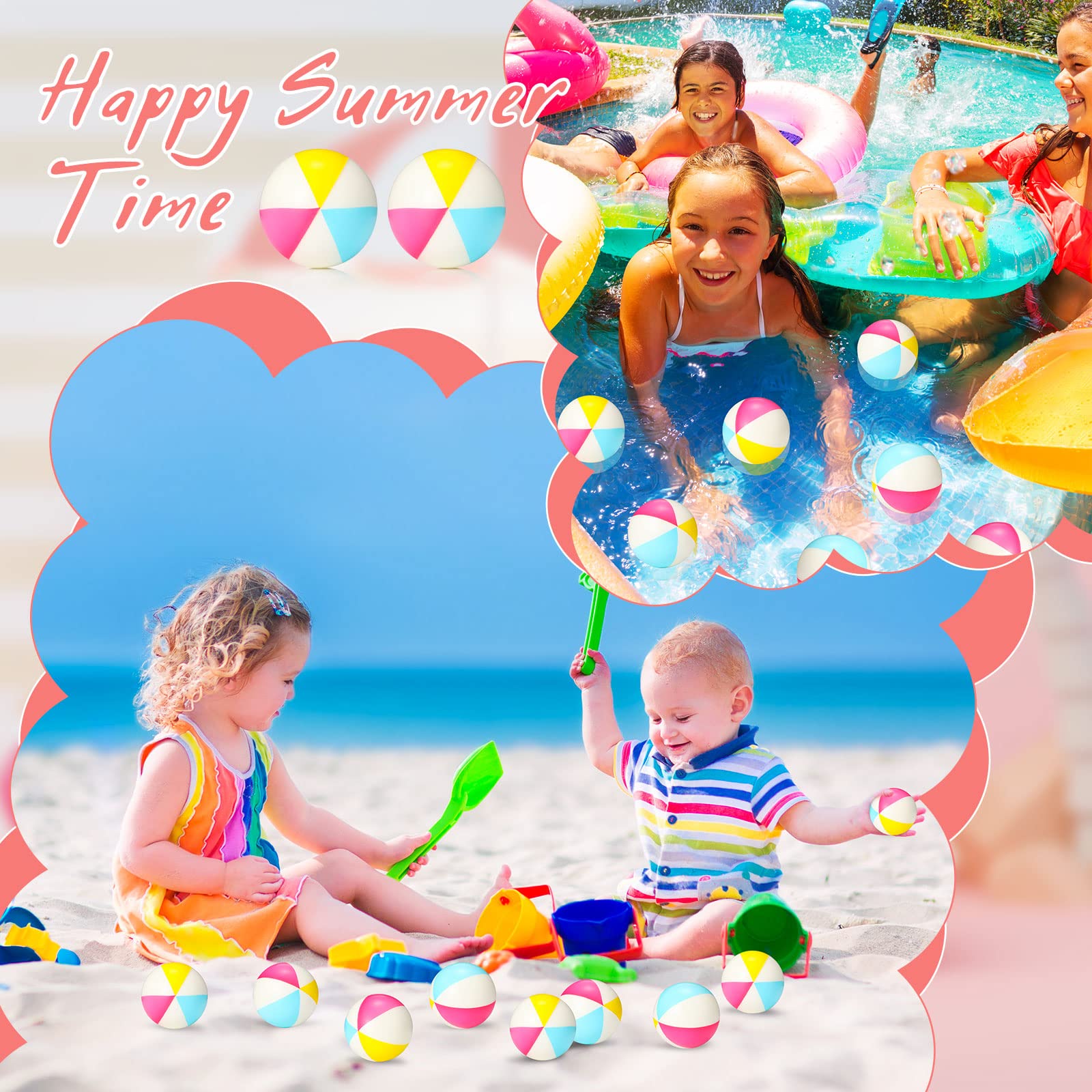 Mini Beach Stress Balls Foam P - đánh giá và giá Party Games Kids Birthday