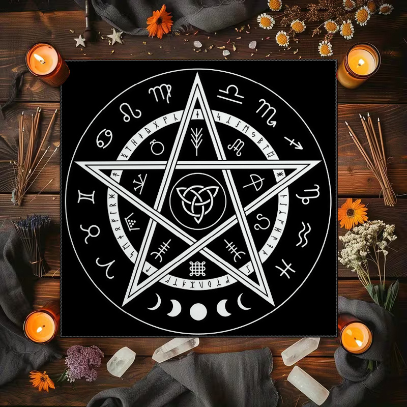 1pc Tarot Tablecloth with Pent - đánh giá và giá Zodiac Party Games