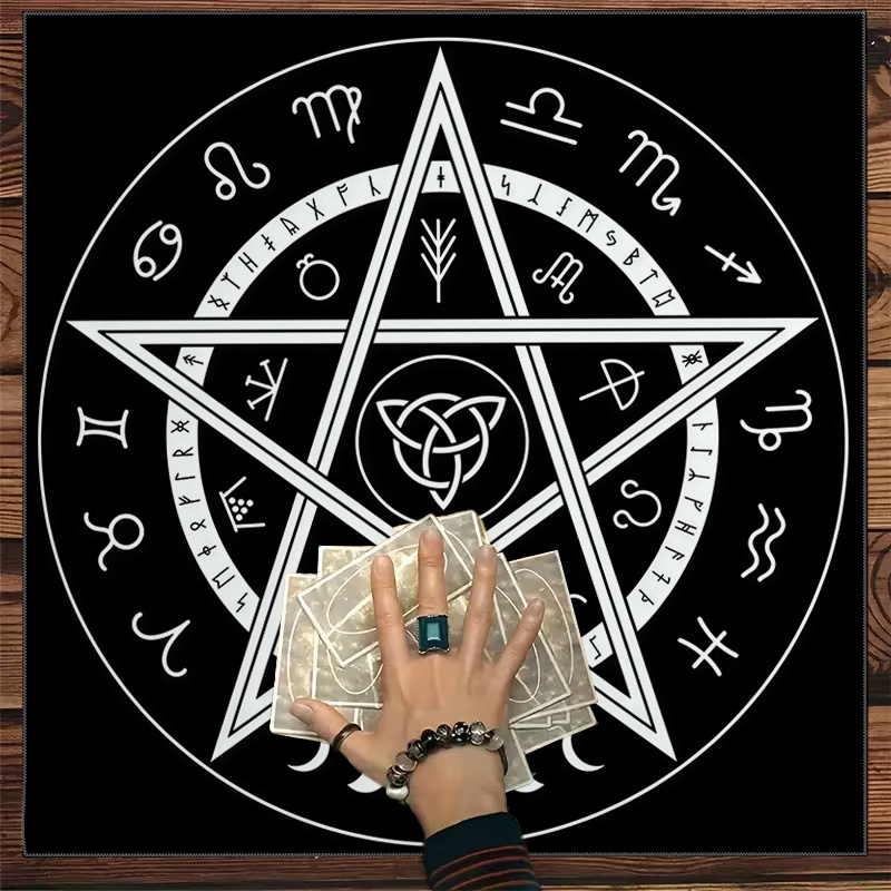1pc Tarot Tablecloth with Pent - đánh giá và giá Zodiac Party Games