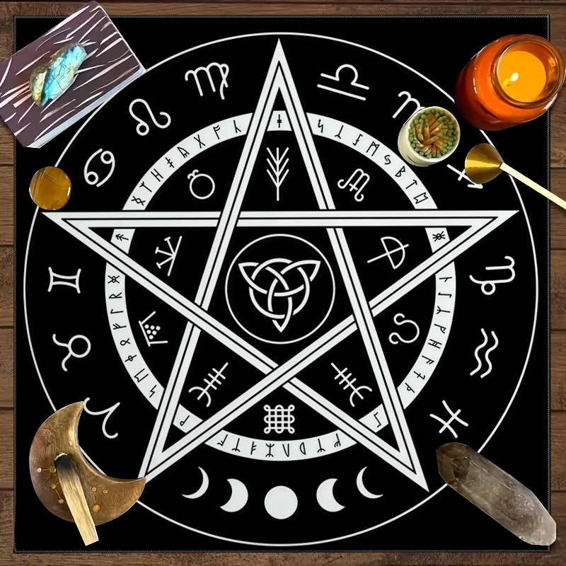 1pc Tarot Tablecloth with Pent - đánh giá và giá Zodiac Party Games