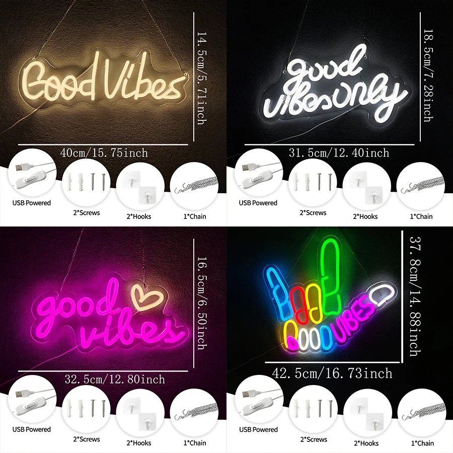 Good Vibes Only Neon Signs Lig - đánh giá và giá Party Games Good